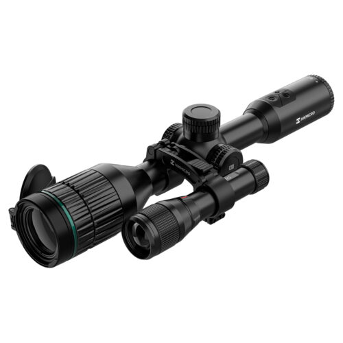 Visor Nocturno Alpex A50T de Hikmicro con tecnología IR de 850 nm, mostrando su capacidad superior de visión en condiciones de baja luz.