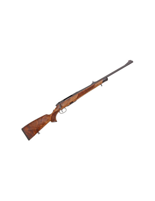 Rifle Mannlicher SM 12 con culata de nogal europeo y cerrojo SBS de alta seguridad.