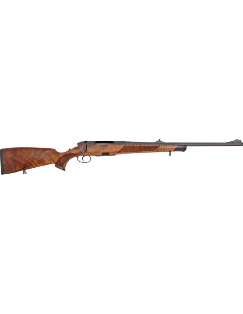 Rifle Mannlicher SM 12 con culata de nogal europeo y cerrojo SBS de alta seguridad.
